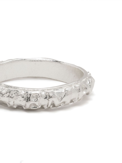 Alighieri Amore Embossed Sterling-silver Ring In Silver