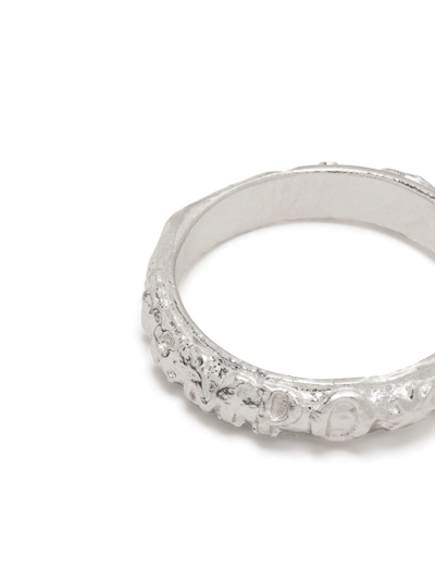 Alighieri Amore Embossed Sterling-silver Ring In Silver