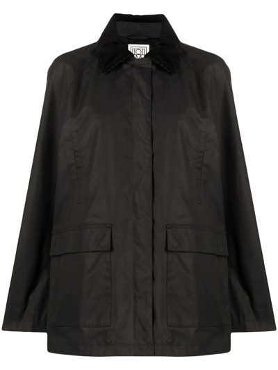 Shop Totême Country Cotton Jacket In Black