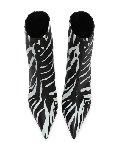 Shop Dolce & Gabbana Zebra-print Ankle Boots In Black