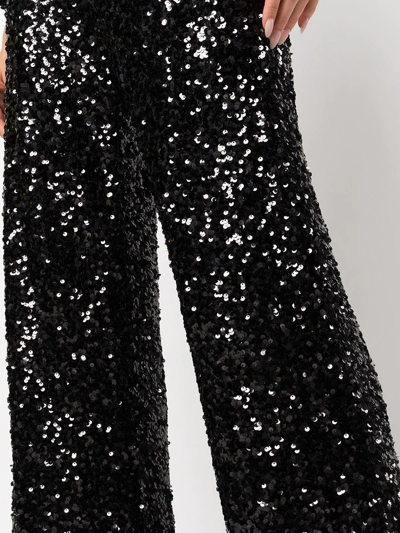 Shop Sachin & Babi Alli Sequin Wide-leg Trousers In Black