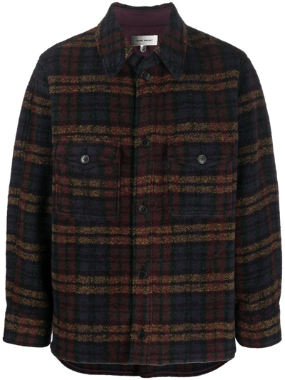 Shop Isabel Marant Kevront Check-pattern Shirt Jacket In Black
