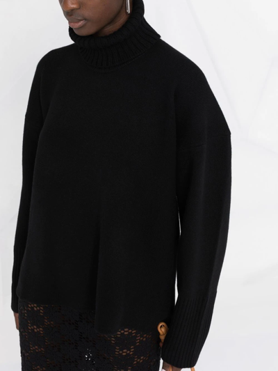 Proenza Schouler Sandra Turtleneck Sweater In Lofty Eco Cashmere In Black