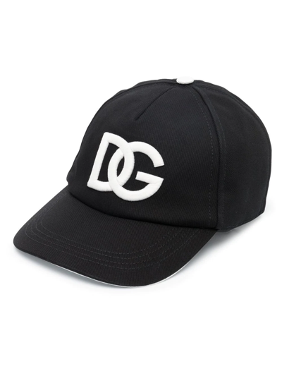 Shop Dolce & Gabbana Logo-embroidered Baseball Cap In Black