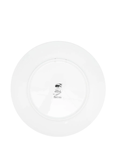 Fornasetti Face-print Ceramic Plate In Black