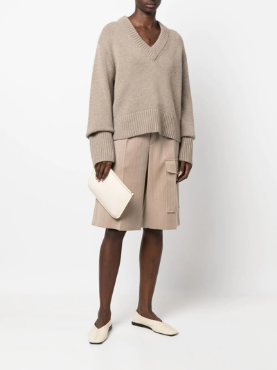 Aspinal Of London Ella Leather Clutch Bag In Neutrals
