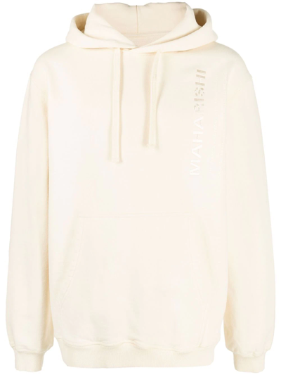 Maharishi Logo-embroidered Hoodie In Neutrals
