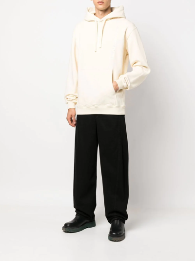 Maharishi Logo-embroidered Hoodie In Neutrals