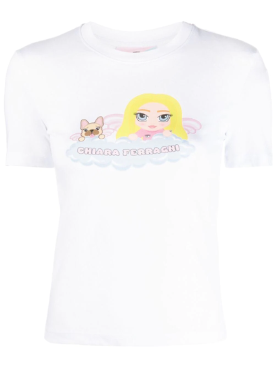 Shop Chiara Ferragni Logo-print T-shirt In White