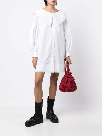 Shop Simone Rocha Cotton Shirt Dress In White