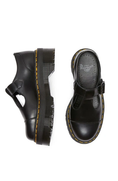 Shop Dr. Martens' Bethan T-bar Platform Shoe In Black Smooth