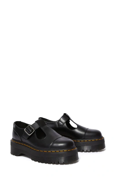 Shop Dr. Martens' Dr. Martens Bethan T-bar Platform Shoe In Black Smooth