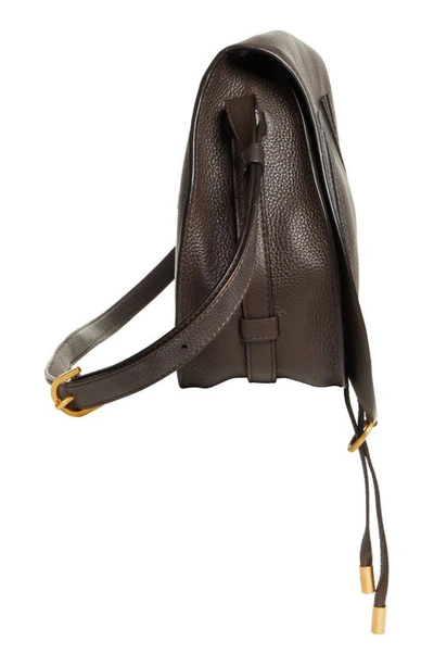 Shop Chloé Medium Marcie Leather Crossbody Bag In Bold Brown