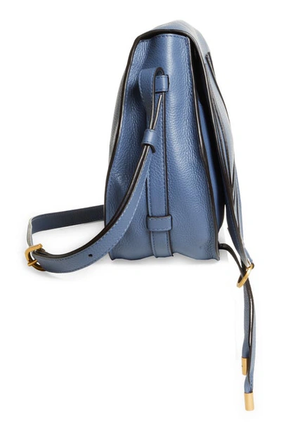 Shop Chloé Medium Marcie Leather Crossbody Bag In Graphite Navy