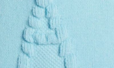 Shop Bottega Veneta Alphabet Oversize Crewneck Sweater In Pale Blue