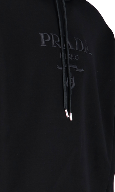 Shop Prada Logo Hoodie