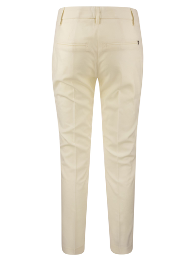 Shop Dondup Perfect - Wool Slim-fit Trousers In Cream