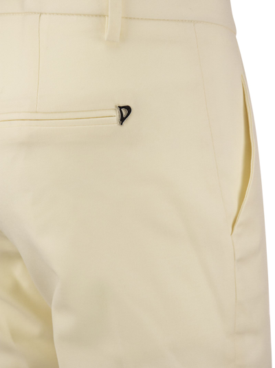 Shop Dondup Perfect - Wool Slim-fit Trousers In Cream