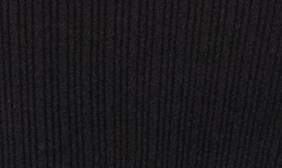 Nina Leonard Sheer Stripe Bodycon Sweater Dress In Black