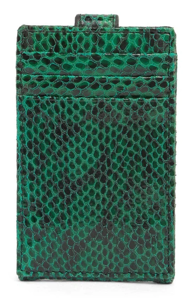 Shop Aimee Kestenberg Vittoria Card Case In Emerald Snake