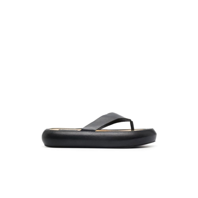 Shop St Agni Tatami Flatform Leather Sandals - Women's - Raffia/rubber/calf Leather In Black