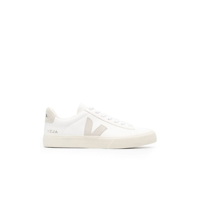 Shop Veja Campo Chromefree Leather Sneakers - Women's - Leather/rubber/recycled Polyester In White