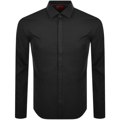 Shop Hugo Long Sleeved Keidi Shirt Black
