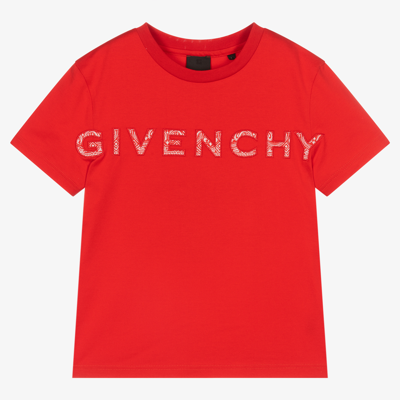 Shop Givenchy Teen Boys Red Bandana T-shirt