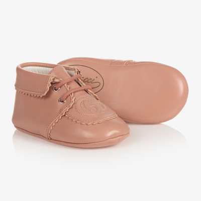 Shop Gucci Girls Pink Pre-walker Boots