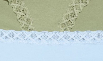 Shop Natori Bliss 3-pack Cotton Blend Briefs In Green/ Blue/ Grey