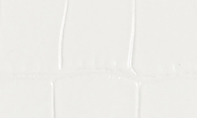 Balenciaga Extra Small Hourglass Croc Embossed Leather Top Handle Bag In White