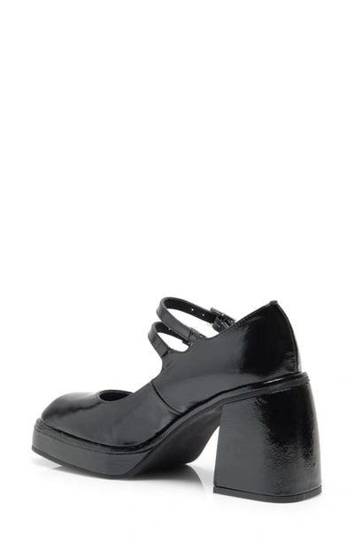 Free People Ruby Double Strap Mary Jane In Black Leather