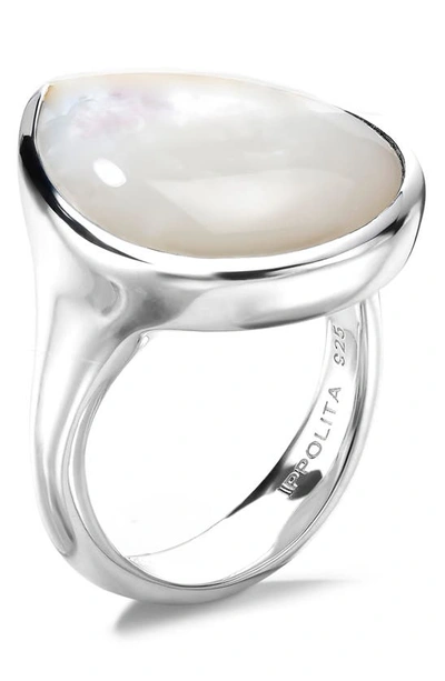 Shop Ippolita Ondine Mother-of-pearl Ring In Sterling Silver