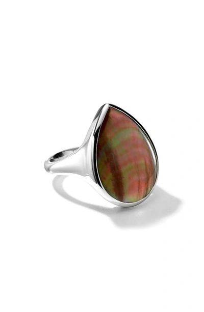 Shop Ippolita Ondine Brown Shell Ring In Sterling Silver