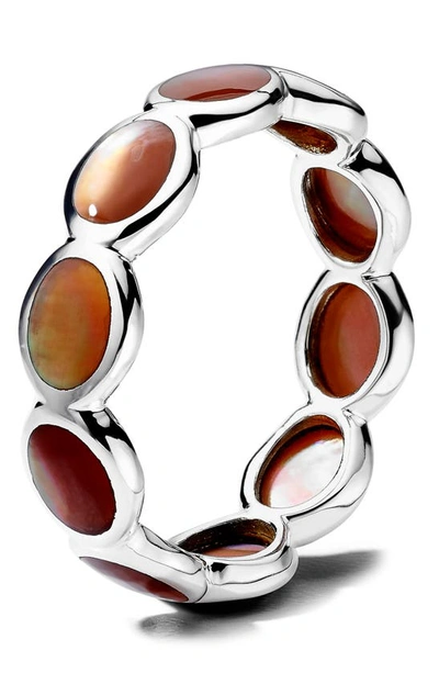 Ippolita Women's Polished Rock Candy Sterling Silver & Brown Shell Oval Eternity Ring In Sterling Silver