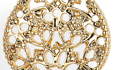 Shop Marchesa Filigree Double Drop Earrings In Gold