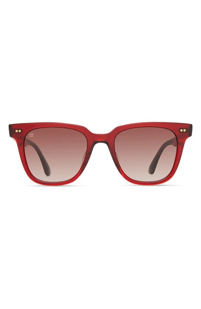 Shop Toms Memphis 301 51mm Square Sunglasses In Rosewood/ Brown Gradient