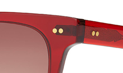 Shop Toms Memphis 301 51mm Square Sunglasses In Rosewood/ Brown Gradient