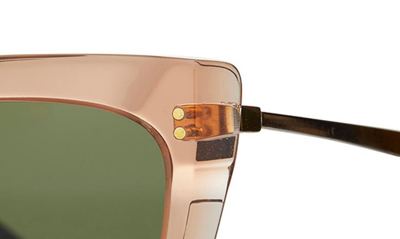 Shop Toms Sophia 53mm Cat Eye Sunglasses In Rust Crystal/ Bottle Green