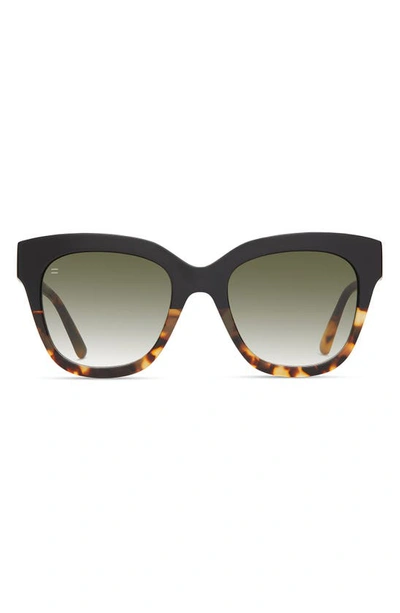 Shop Toms Sloane 53mm Cat Eye Sunglasses In Black Tort/olive Gradient