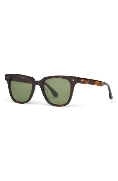 Shop Toms Memphis 51mm Polarized Square Sunglasses In Tortoise/ Bottle Green Polar