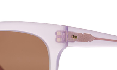 Shop Toms Natasha 53mm Polarized Square Sunglasses In Orchid Light / Brown
