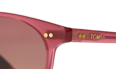 Shop Toms Bellini 52mm Gradient Round Sunglasses In Milky Fuchsia/ Brown Gradient