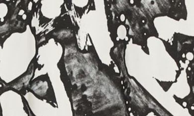 Shop Stella Mccartney X Frank Stella Swan Print Turtleneck Top In 1065 Black/ White