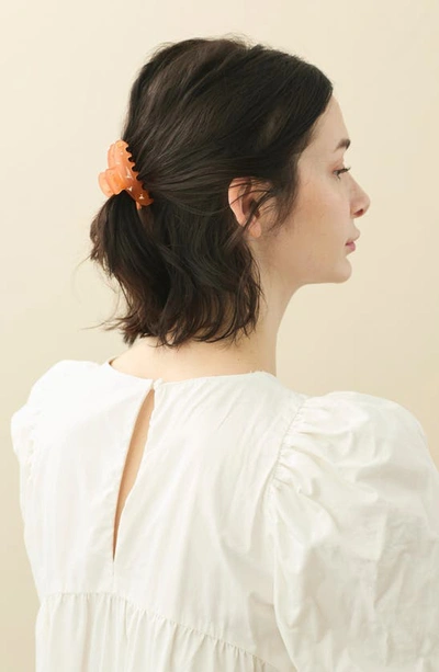 Shop Alexandre De Paris Crystal Claw Hair Clip In Orange