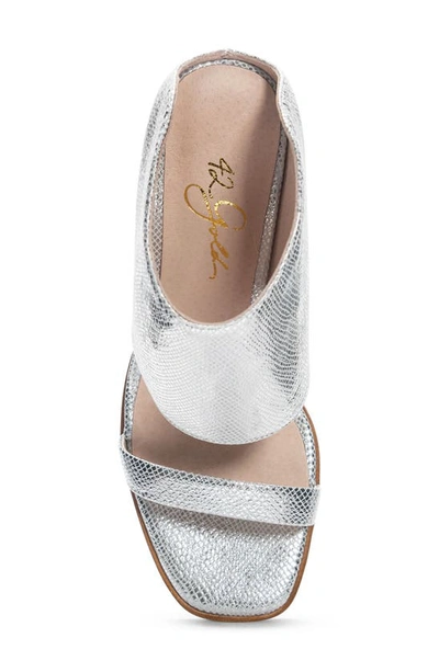 Shop 42 Gold Linx Slide Sandal In Silver