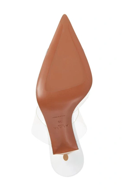 Alaïa Le Cåur Pvc; Leather Mules In Blanc Optique