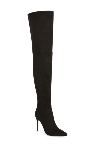 Shop Jeffrey Campbell Pillar Over The Knee Boot In Black Suede