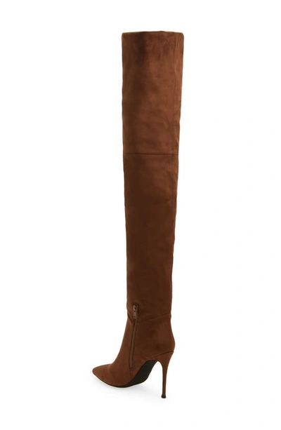 Shop Jeffrey Campbell Pillar Over The Knee Boot In Chocolate Suede