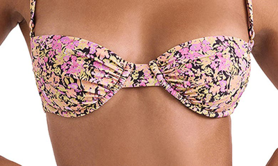 House Of Cb Monaco Underwire Bikini Top In Olive Floral